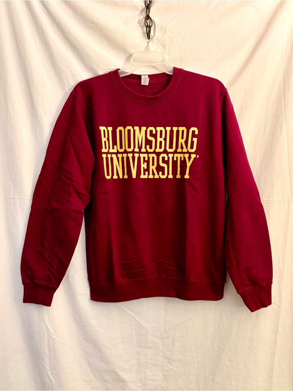 Bloomsburg University Men's Crewneck Sweater in Maroon